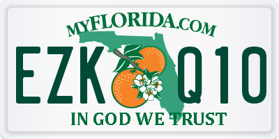 FL license plate EZKQ10