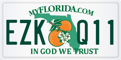 FL license plate EZKQ11