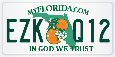 FL license plate EZKQ12