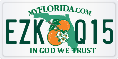 FL license plate EZKQ15