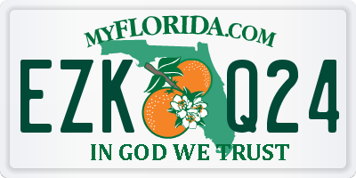 FL license plate EZKQ24