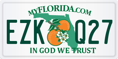 FL license plate EZKQ27