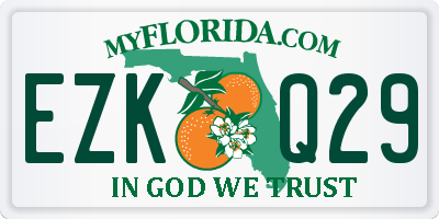 FL license plate EZKQ29