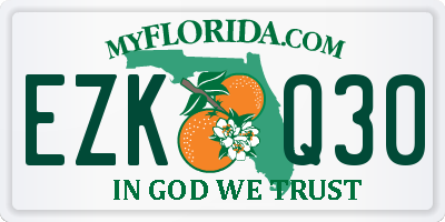 FL license plate EZKQ30