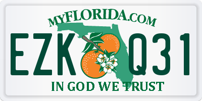 FL license plate EZKQ31