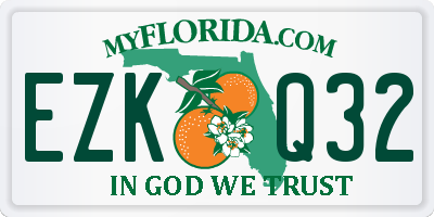 FL license plate EZKQ32