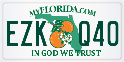 FL license plate EZKQ40