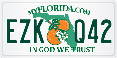 FL license plate EZKQ42