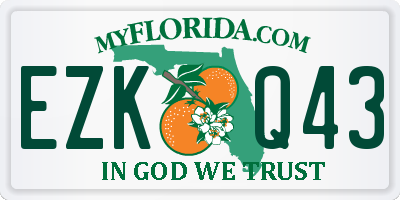 FL license plate EZKQ43