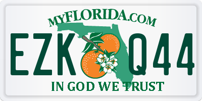 FL license plate EZKQ44