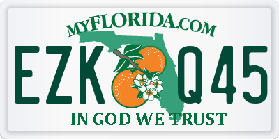 FL license plate EZKQ45