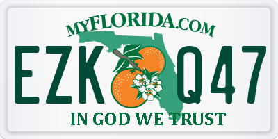 FL license plate EZKQ47