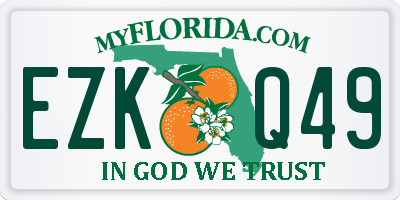 FL license plate EZKQ49