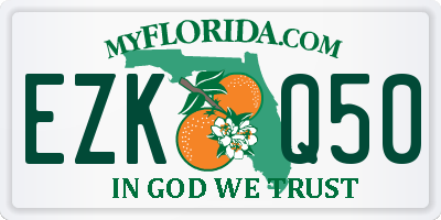 FL license plate EZKQ50