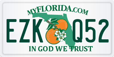 FL license plate EZKQ52