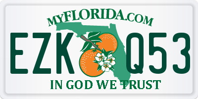 FL license plate EZKQ53