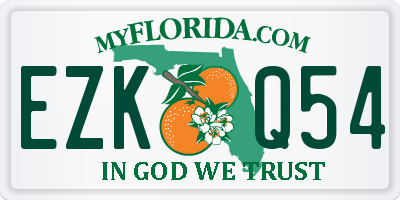 FL license plate EZKQ54