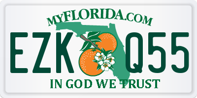 FL license plate EZKQ55