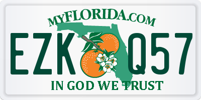 FL license plate EZKQ57