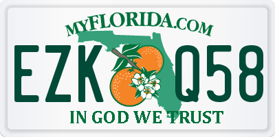 FL license plate EZKQ58