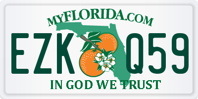 FL license plate EZKQ59