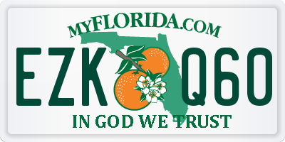 FL license plate EZKQ60