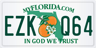 FL license plate EZKQ64