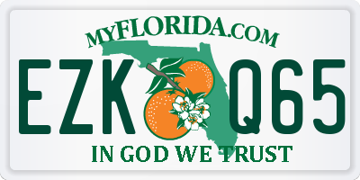 FL license plate EZKQ65