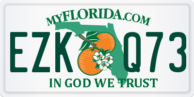 FL license plate EZKQ73