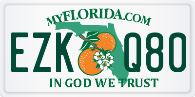 FL license plate EZKQ80