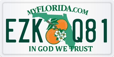 FL license plate EZKQ81