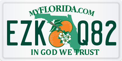 FL license plate EZKQ82