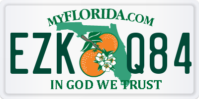 FL license plate EZKQ84