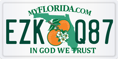 FL license plate EZKQ87