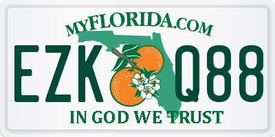 FL license plate EZKQ88