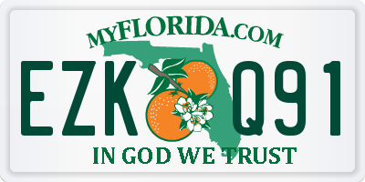 FL license plate EZKQ91