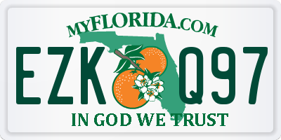 FL license plate EZKQ97