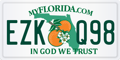 FL license plate EZKQ98