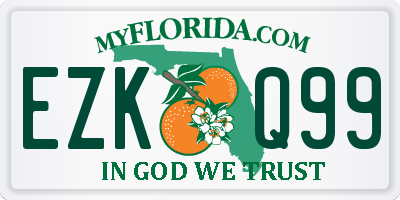 FL license plate EZKQ99