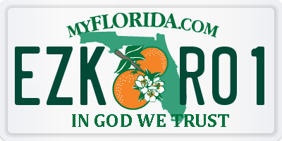 FL license plate EZKR01