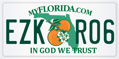 FL license plate EZKR06