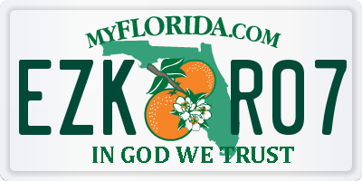 FL license plate EZKR07