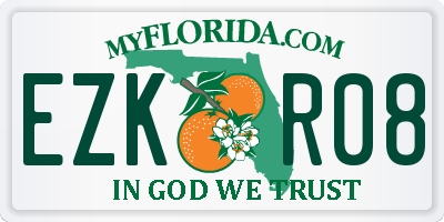 FL license plate EZKR08