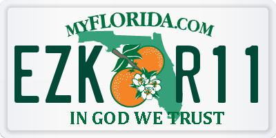 FL license plate EZKR11