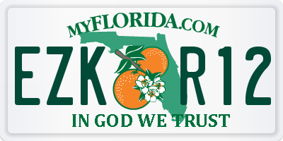 FL license plate EZKR12