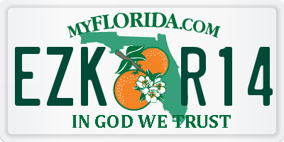 FL license plate EZKR14