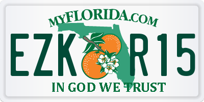 FL license plate EZKR15