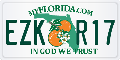 FL license plate EZKR17