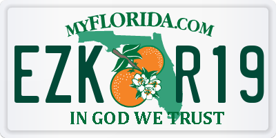 FL license plate EZKR19