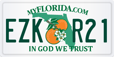 FL license plate EZKR21